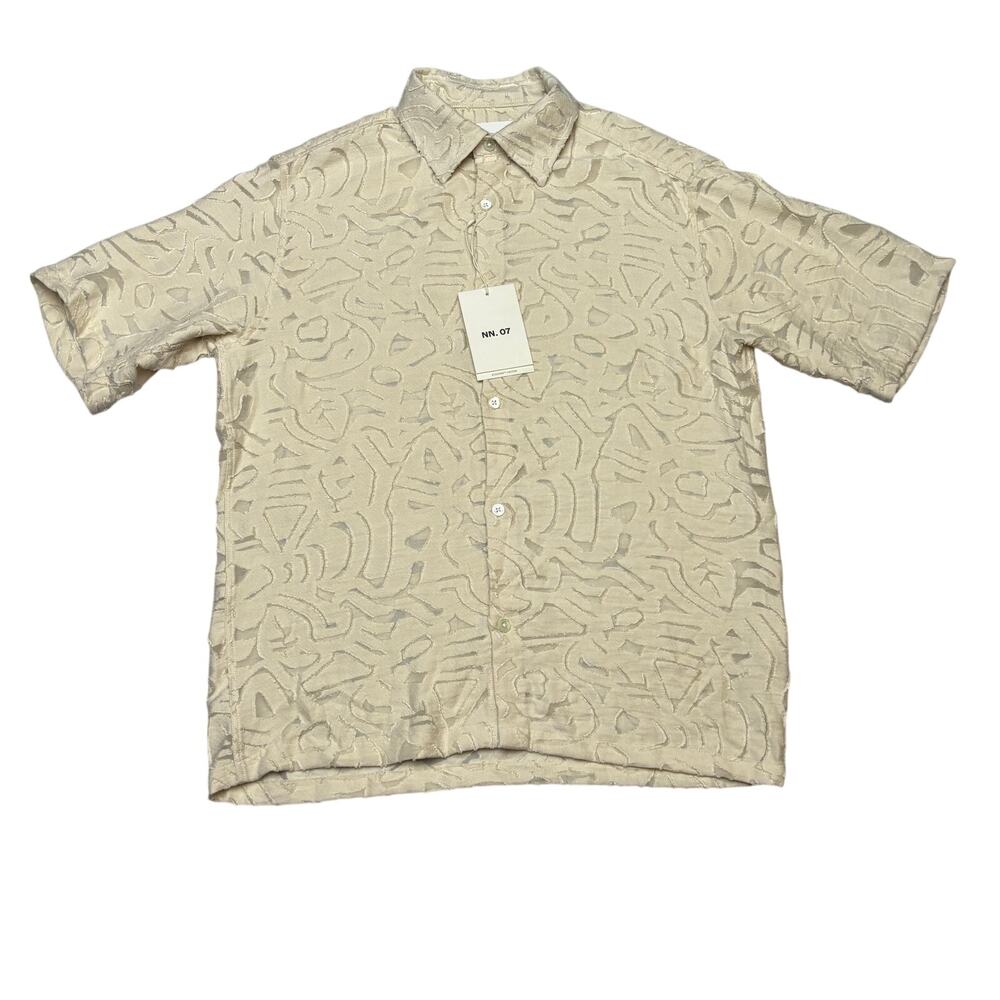 NWT No Nationality NN07 Freddy 5025 Short Sleeve Button Up Men's M Fil Coupe